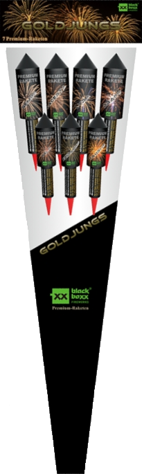 bb26101 Goldjungs Feuerwerksraketen von Blackboxx Pyro im neuen Design bb26101 Goldjungs Feuerwerksraketen von Blackboxx Pyro