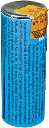 Sicherheits- und Warnhinweise auf Produktverpackung fsm38-b Warnhinweise und Sicherheitshinweise auf blauer Verpackung, Produkt fsm38-b
