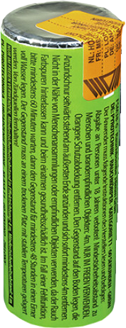 Warnhinweise und Anwendungshinweise auf dem Etikett von fsm38-g Warnhinweise und Anwendungshinweise auf grünem Etikett, Produkt fsm38-g