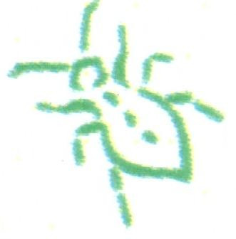 Logo fb1 mit stilisierter grüner Spinne auf weißem Hintergrund