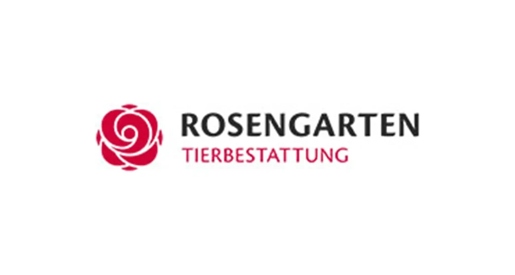 ROSENGARTEN Tierbestattung Logo weiß ROSENGARTEN Tierbestattung Logo auf weißem Hintergrund