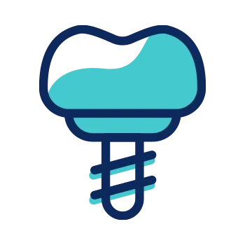 Icon Implantologie – Symbol für Zahnimplantate und moderne Zahnmedizin