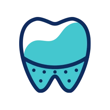 Icon Parodontologie – Zahn und Zahnfleisch Symbol fr Parodontologie