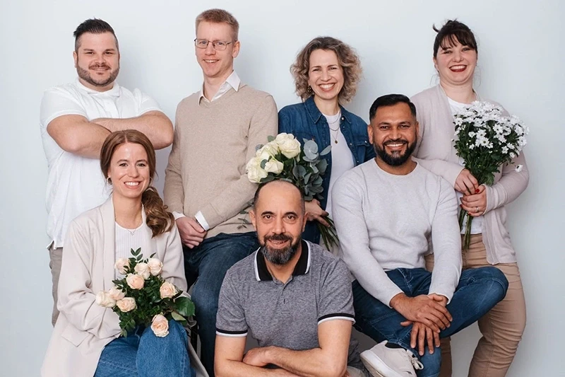 Gruppenfoto vom neuen Team