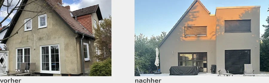 Vorher-nachher Vergleich eines Sanierungsprojekts in Braunschweig Südstadt