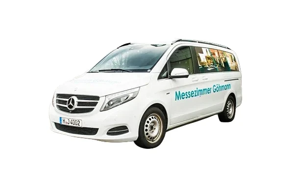 Shuttlebus von Messezimmer Göhmann für die Anfahrt zur Messe