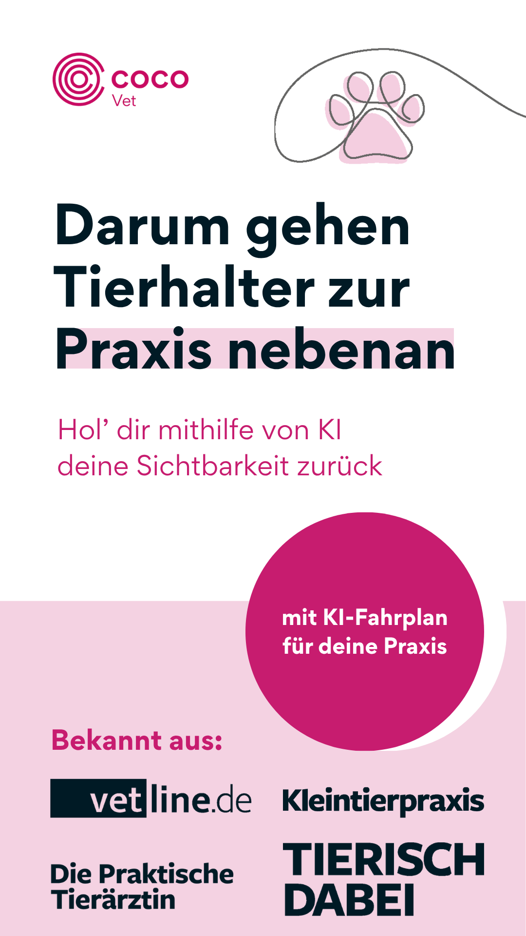 Titelbild Konkurrenz Check Vet: Warum Tierhalter zur Praxis nebenan gehen – Sichtbarkeit mit KI-Fahrplan fr Tierarztpraxen zurcckgewinnen