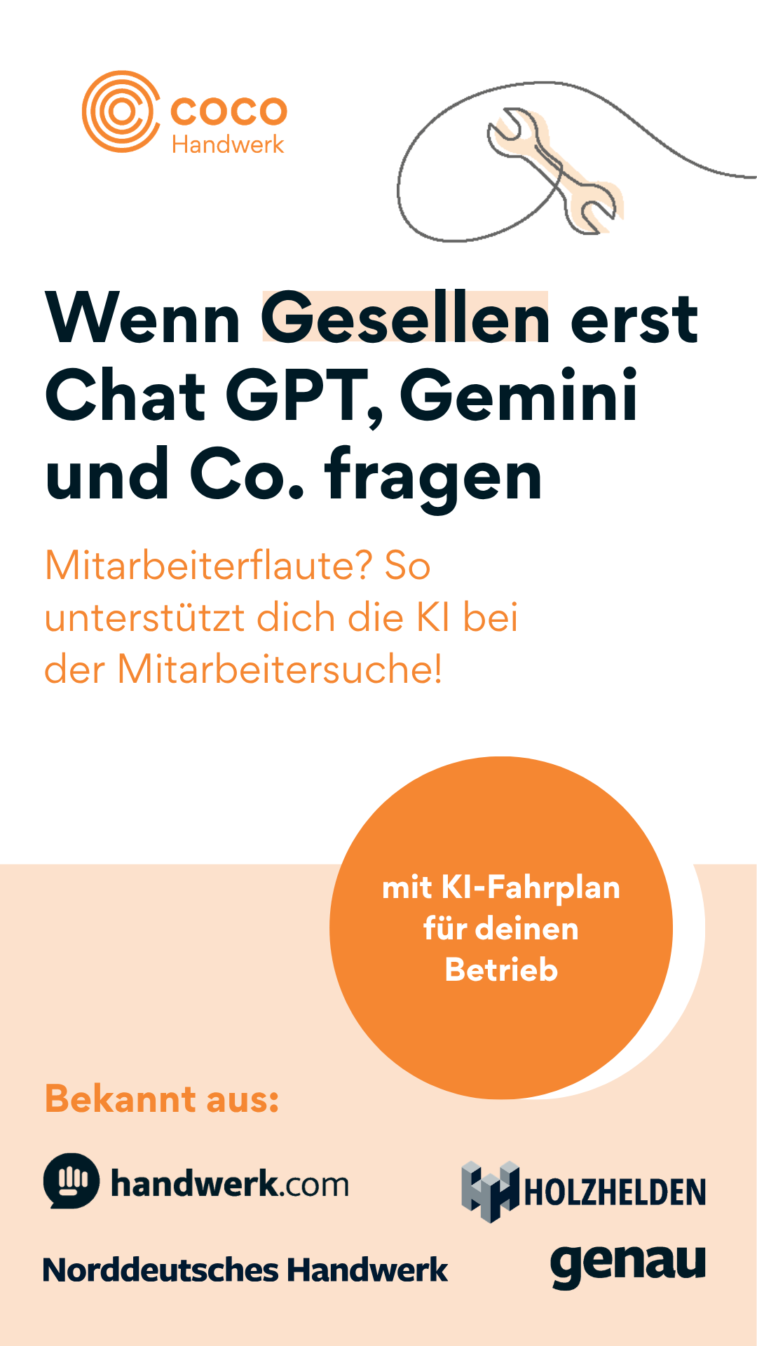 Titelbild zum Thema Mitarbeiter gewinnen mit KI, Chat GPT und Gemini – So unterstützt dich Künstliche Intelligenz bei der Mitarbeitersuche