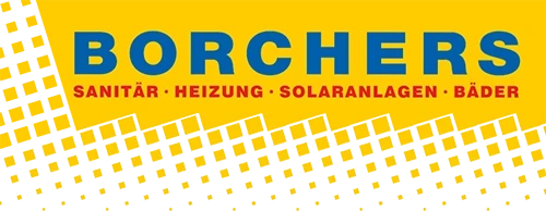 Logo mit Heizung und Solaranlagen Schriftzug Firmenlogo mit Schriftzug Heizung und Solaranlagen auf gelbem Hintergrund