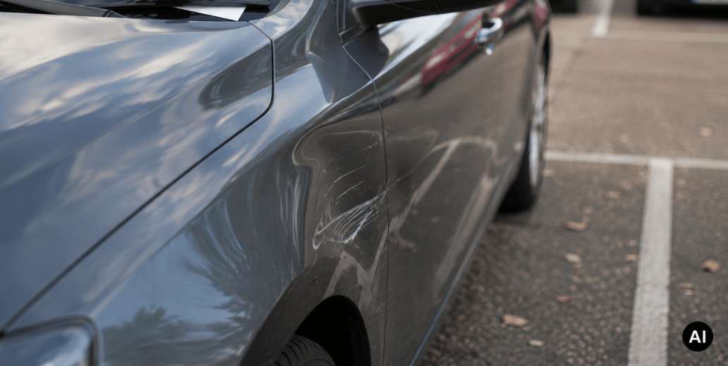 Baddepartner Blog Artikelbild: Fahrerflucht – Kratzer und Schäden an einem Auto nach Unfallflucht