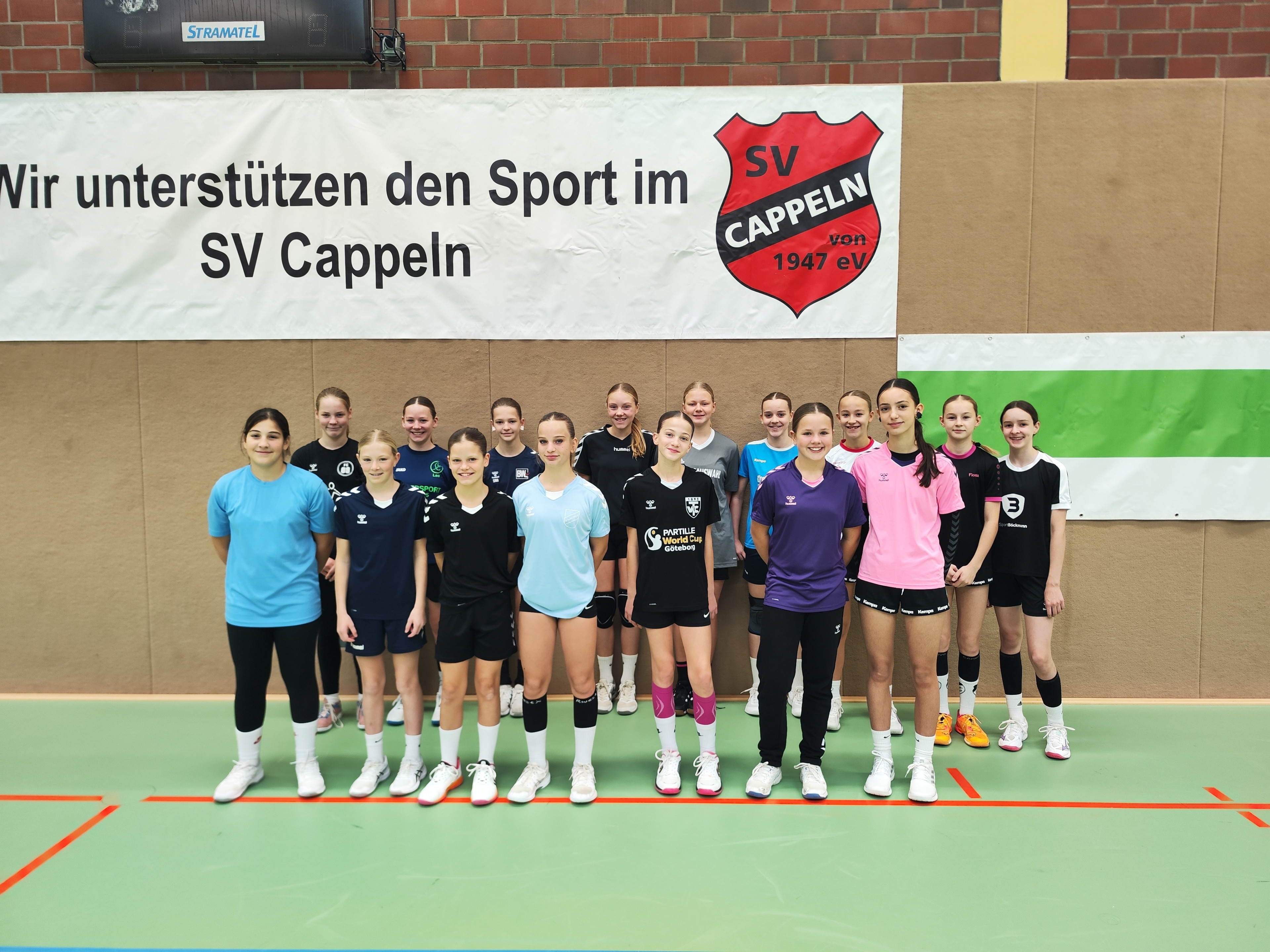 Volleyball-Mannschaft des SV Cappeln 2013 in der Sporthalle