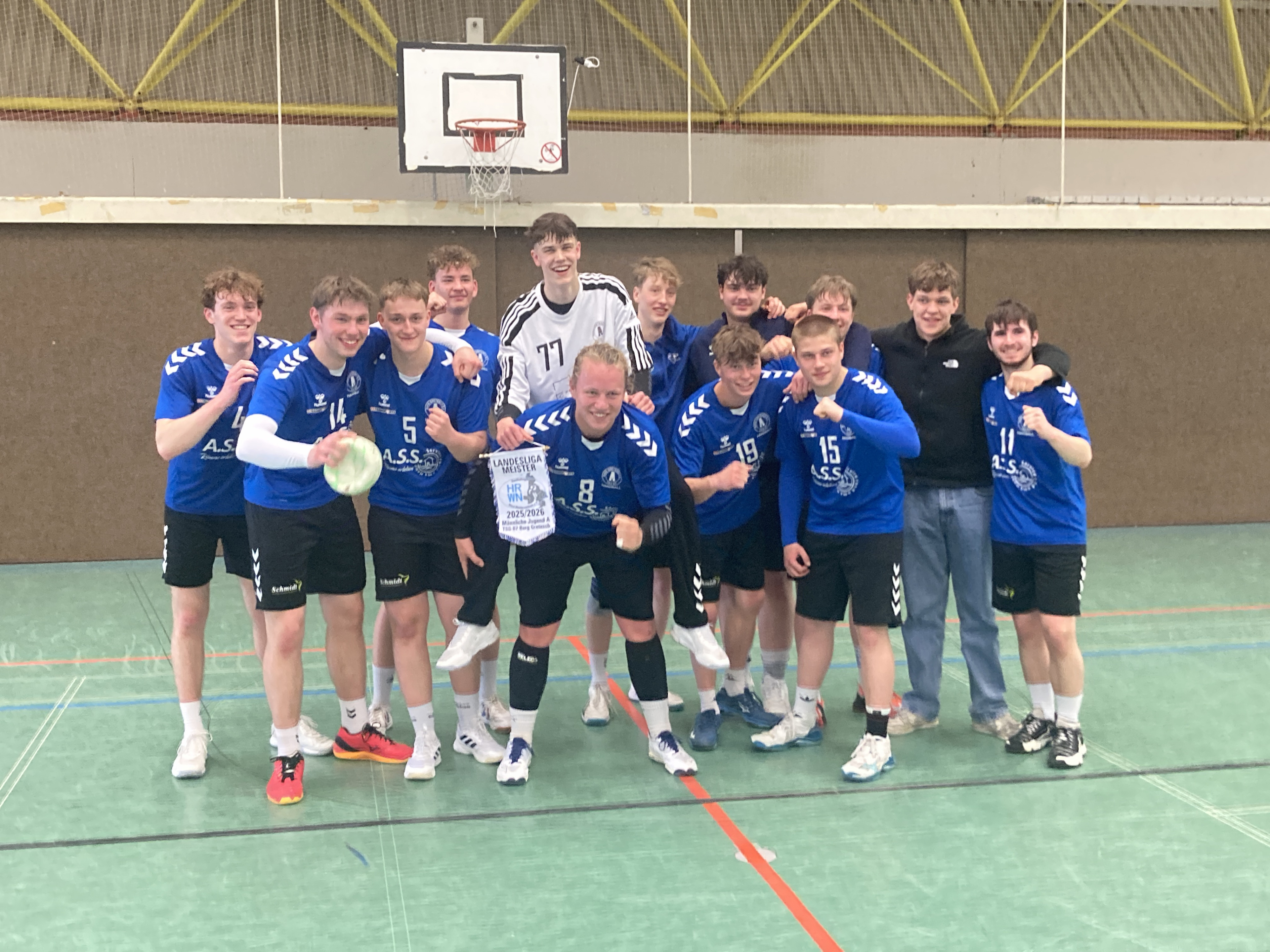 TSG Burg Gretsch Landesliga Meister MJA Handballteam feiert den Meistertitel in der Saison 2023/2024