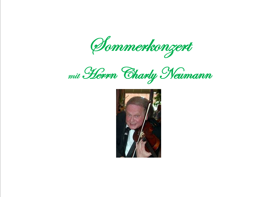 Sommerkonzert mit Herrn Charly Neumann