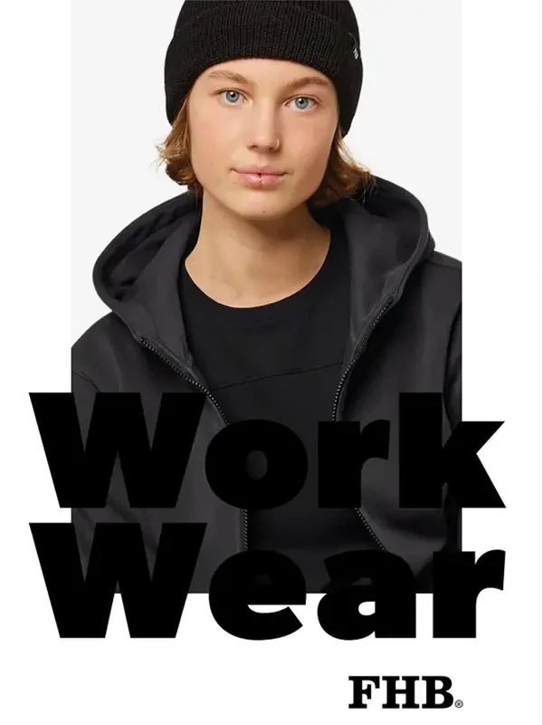 FHB Workwear Katalog Titelbild mit moderner Arbeitskleidung