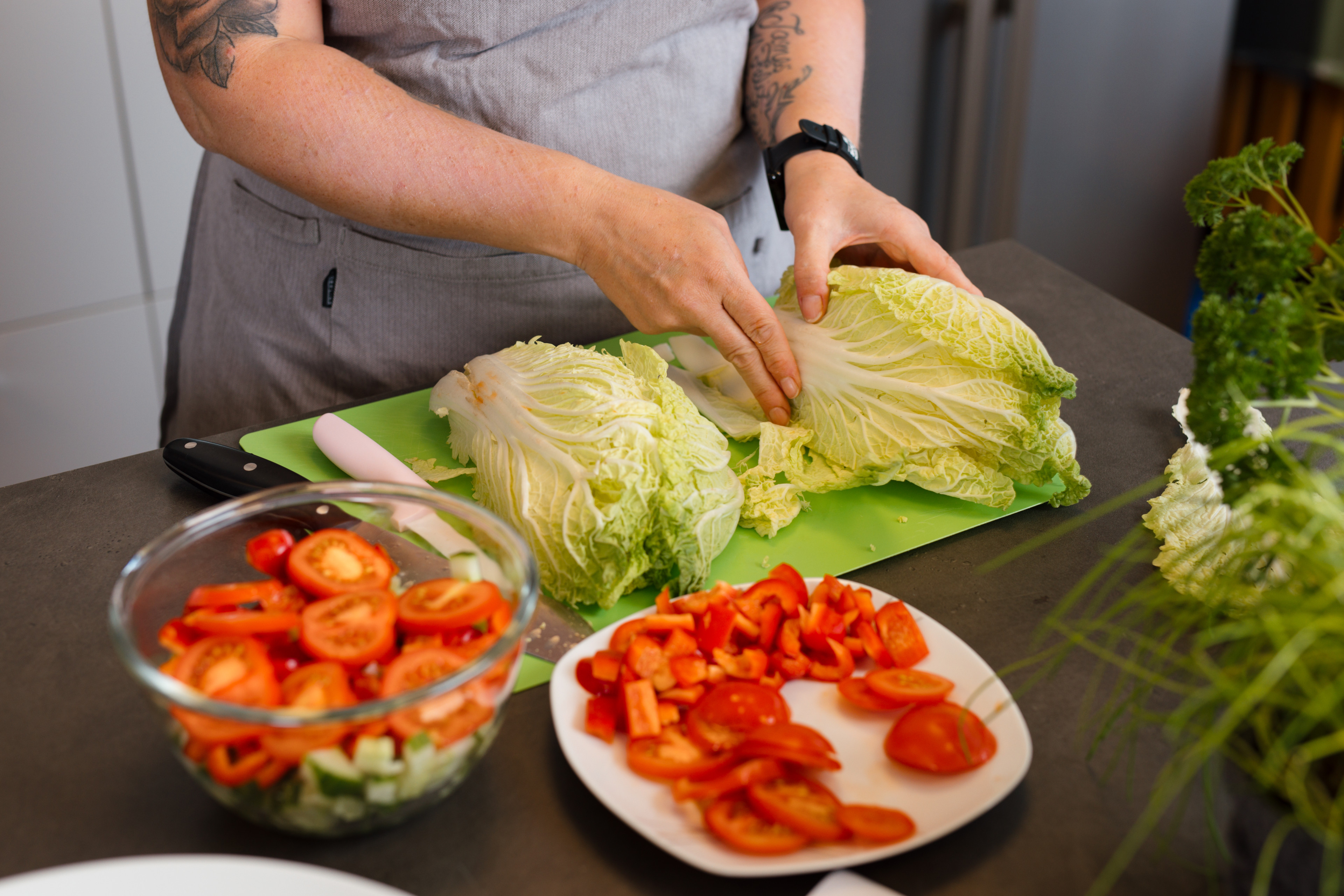 Gesunde Essenszubereitung im Gesundheitszentrum St. Altfrid mit frischem Gemüse am 10.12.2025