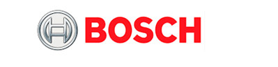 Bosch Logo in roter Schrift auf weißem Hintergrund