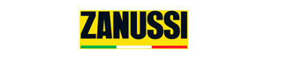 Zanussi Logo auf gelbem Hintergrund