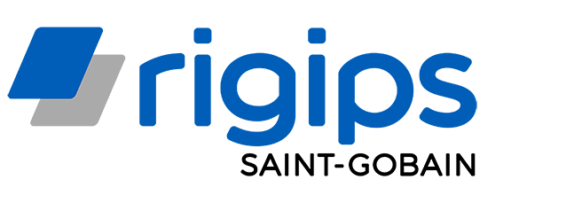 Logo mit blauem Schriftzug auf transparentem Hintergrund