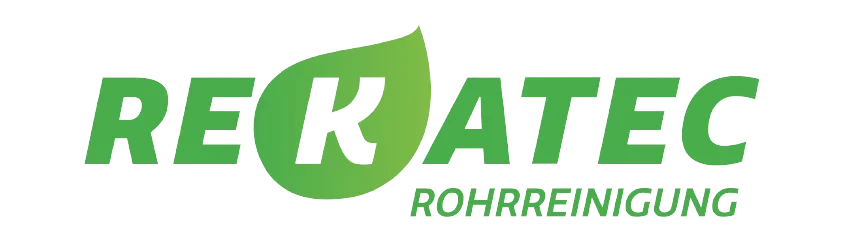 rekatec Logo mit grünem Blatt und Schriftzug