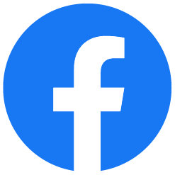 Facebook Logo in Blau mit weißem f-Symbol