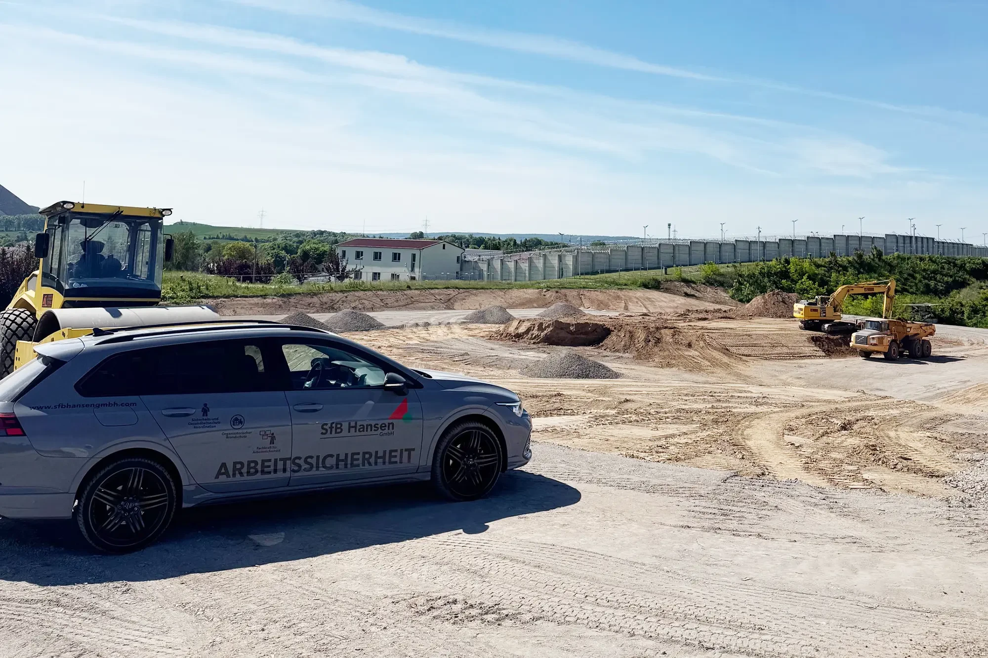 Bauarbeiten an der Abschiebungssicherungseinrichtung in Volkstedt