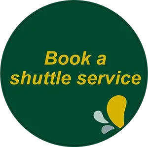 Button neu Shuttle Service auf Englisch - Book a shuttle service