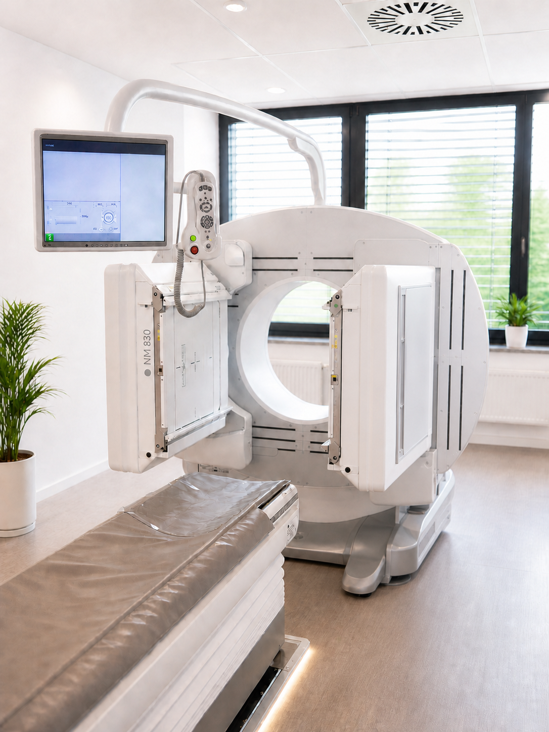 Moderne medizinische Bildgebung mit NM 830 Gerät in einer radiologischen Praxis