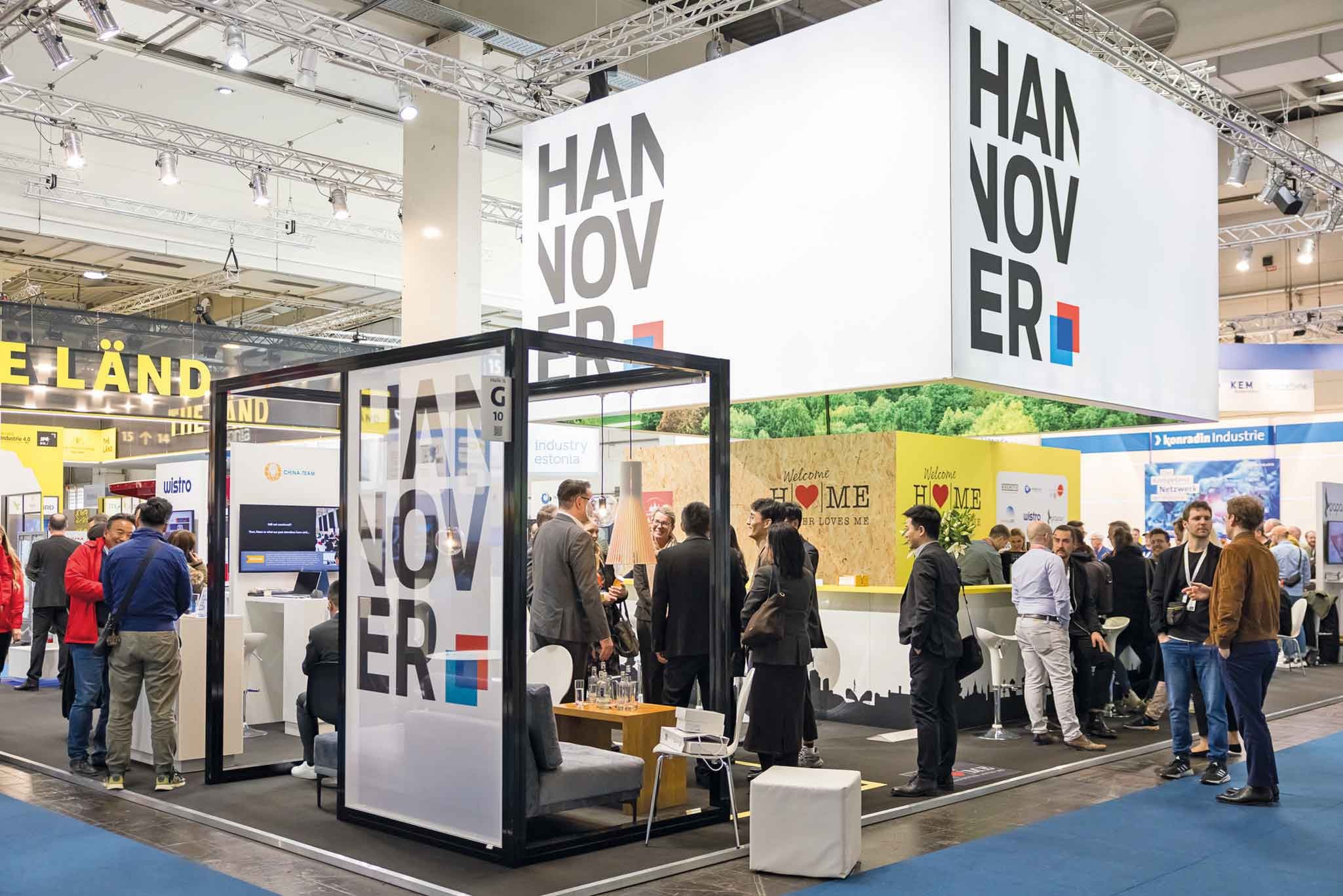HANNOVER-Gemeinschaftsstand: auch auf der Hannover Messe präsentieren sich Startups und KMU aus der Region  Hannover vor nationalen und internationalen Gästen Foto: hannoverimpuls