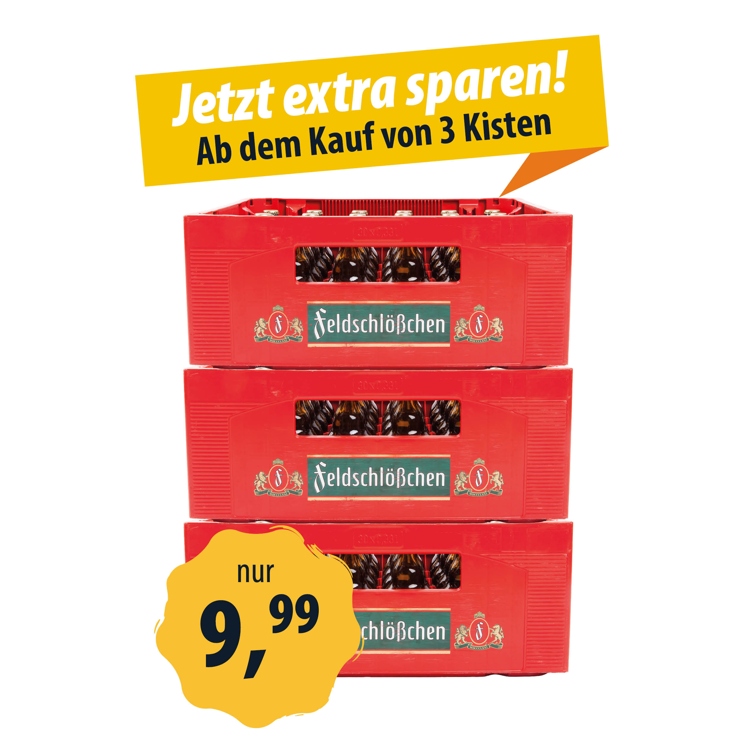 Feldschlößchen Bier Angebot: Drei Getränkekisten für nur 9,99 Euro