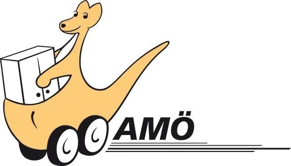 Logo des AMÖ Bundesverband Möbelspedition und Logistik mit Känguru-Motiv