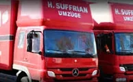 Roter LKW von H. Suffrian Umzüge für Umzugsdienstleistungen