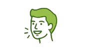 Icon Sprechstunde – Illustration eines sprechenden Gesichts als Symbol für Beratung oder Gespräch
