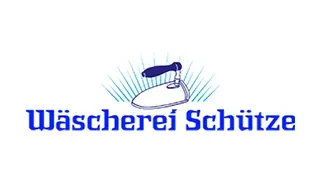 Logo der Wäscherei Schütze mit Bügeleisen