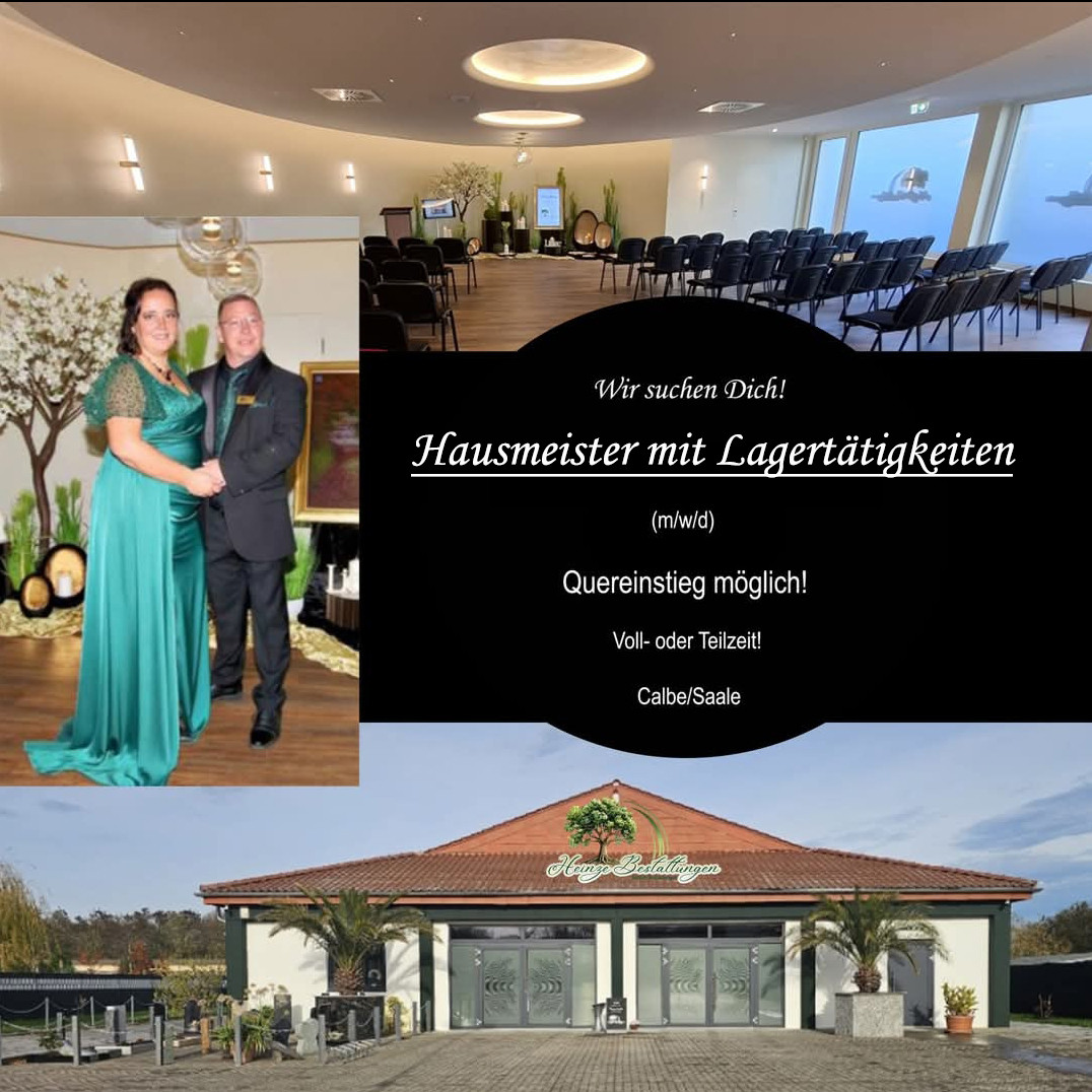 Stellenausschreibung für Hausmeister mit Lagertätigkeiten in Calbe/Saale, Quereinstieg möglich, Voll- oder Teilzeit