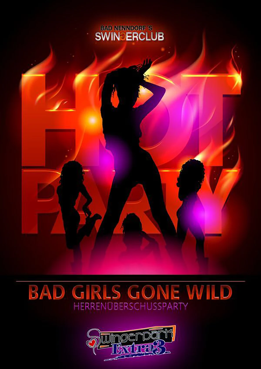 Silhouetten von Frauen bei der Bad Girls Gone Wild Party