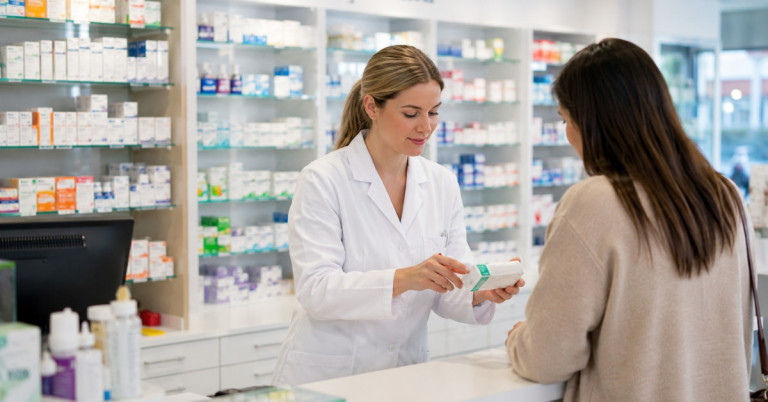 Apothekerin bei der Beratung einer Kundin in der Apotheke