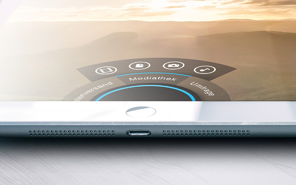 Produkt PiTouch 2 mit Mediathek-Interface