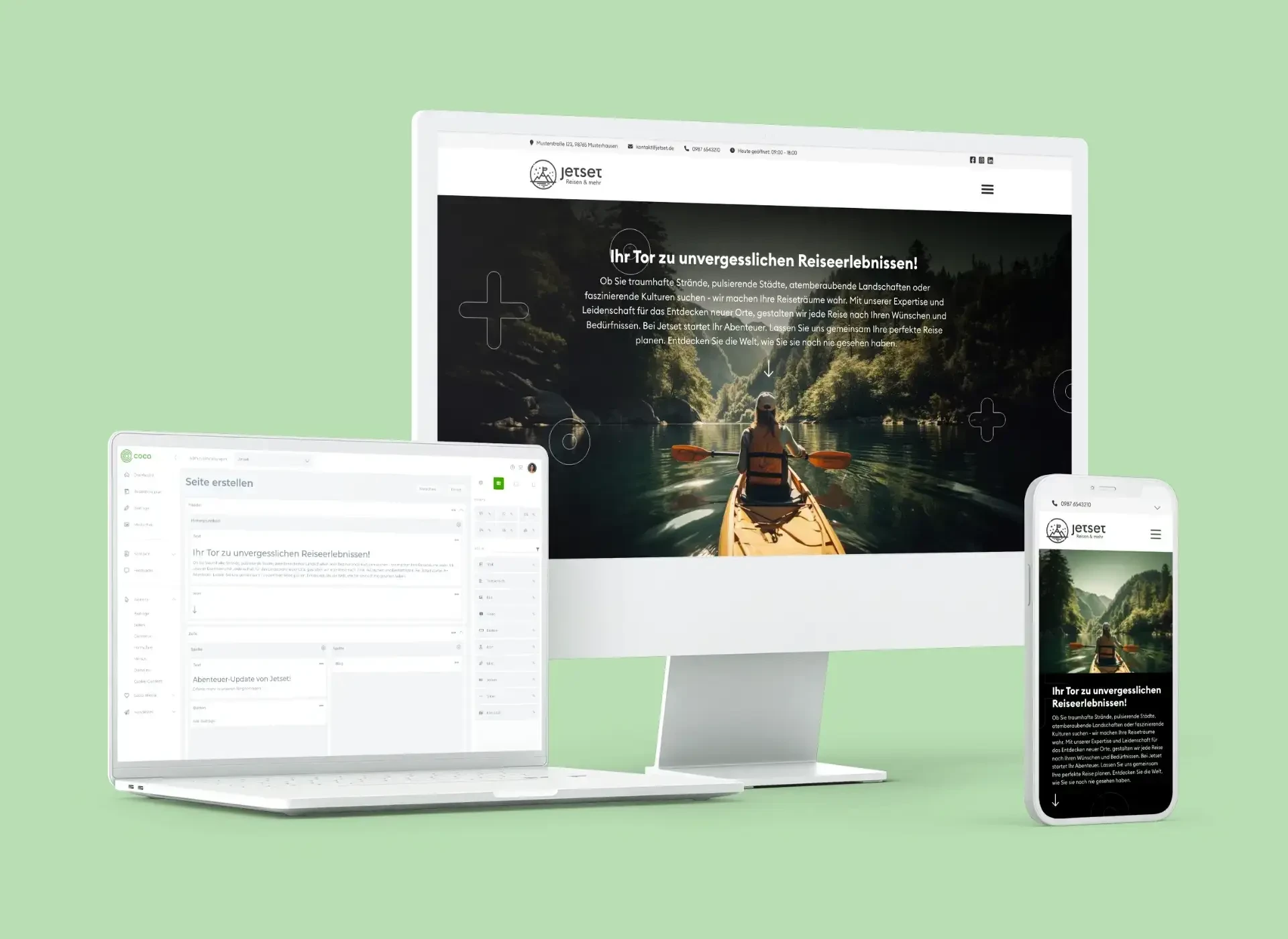 Header-Funktionen auf verschiedenen Geräten