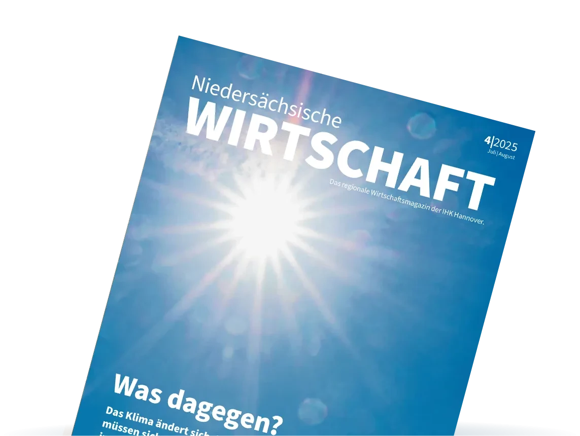 Niedersächsische Wirtschaft Magazin April 2025 Titelseite Titelseite des Magazins Niedersächsische Wirtschaft April 2025