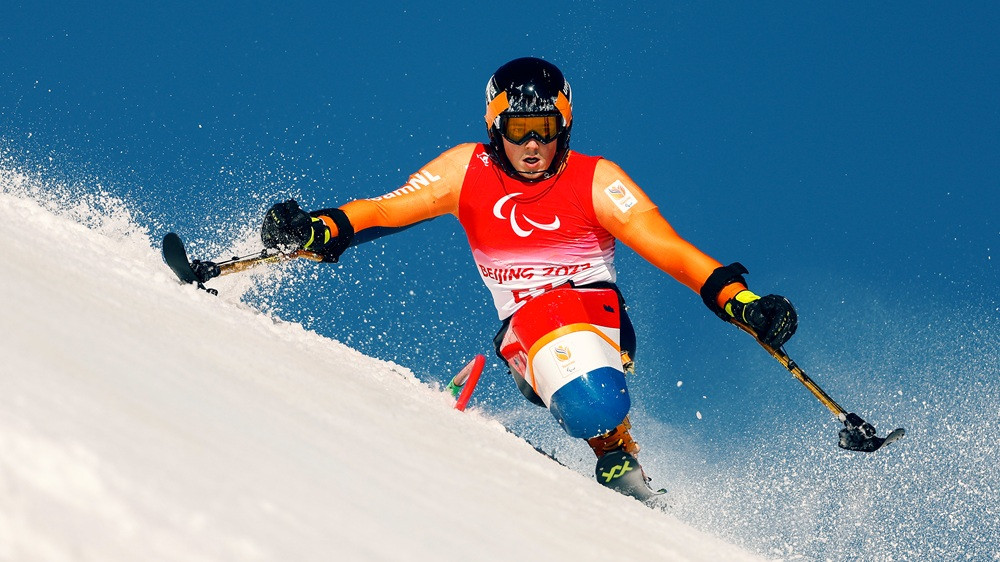 Paralympischer Skifahrer mit Ottobock-Prothese bei den Winterspielen – Getty Images für Ottobock Paralympischer Skifahrer mit Ottobock-Prothese bei den Winterspielen, aufgenommen von Getty Images für Ottobock