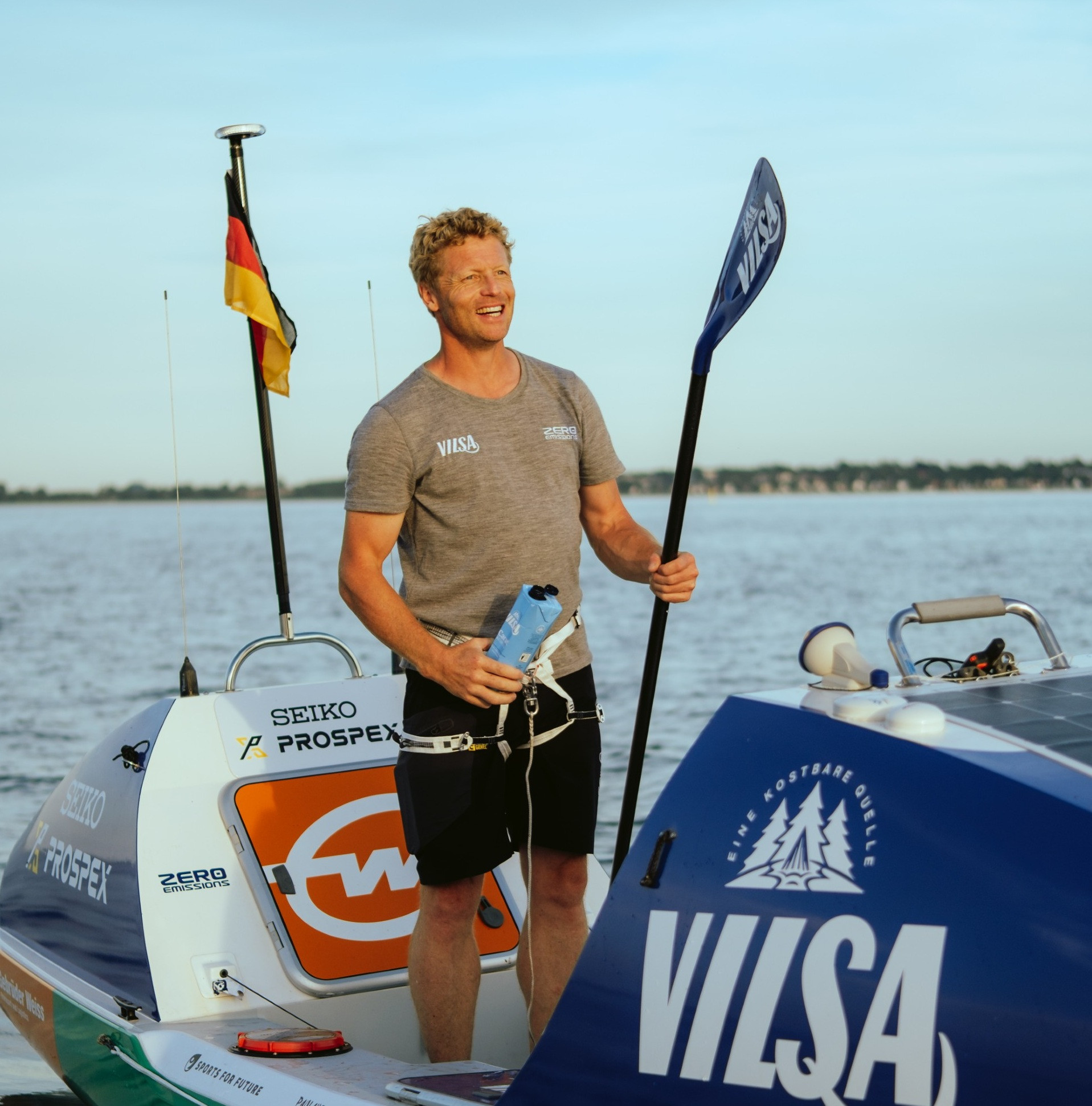 Walther SUP Atlantik Überquerung – Abenteuer mit Vilsa und Seiko Prospex Abenteurer Walther beim SUP-Atlantik-Überquerung mit Vilsa und Seiko Prospex Sponsoring