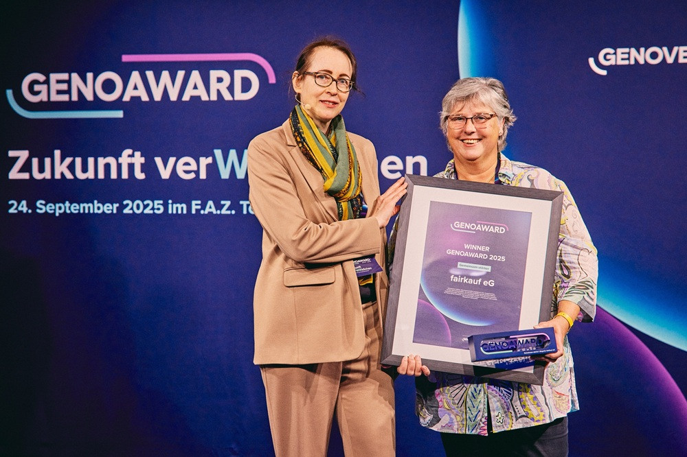 fairkauf eG gewinnt den GenoAward 2025 – Preisverleihung bei der GenoAward Veranstaltung