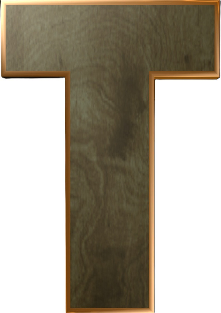 Holzbuchstabe T auf weißem Hintergrund von thedigitalartist