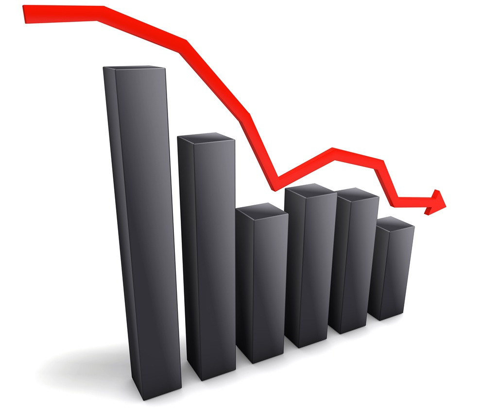 peggy marco share price Diagramm mit fallendem Kursverlauf und rotem Pfeil