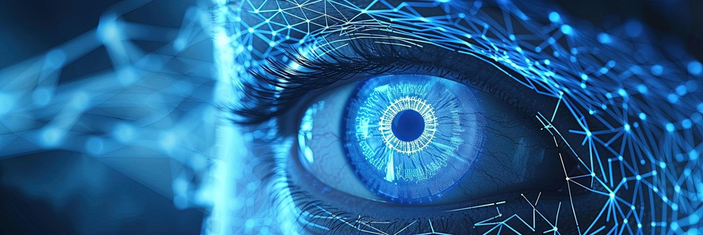 brianpenny AI generiertes Bild eines futuristischen Auges mit digitalen Elementen
