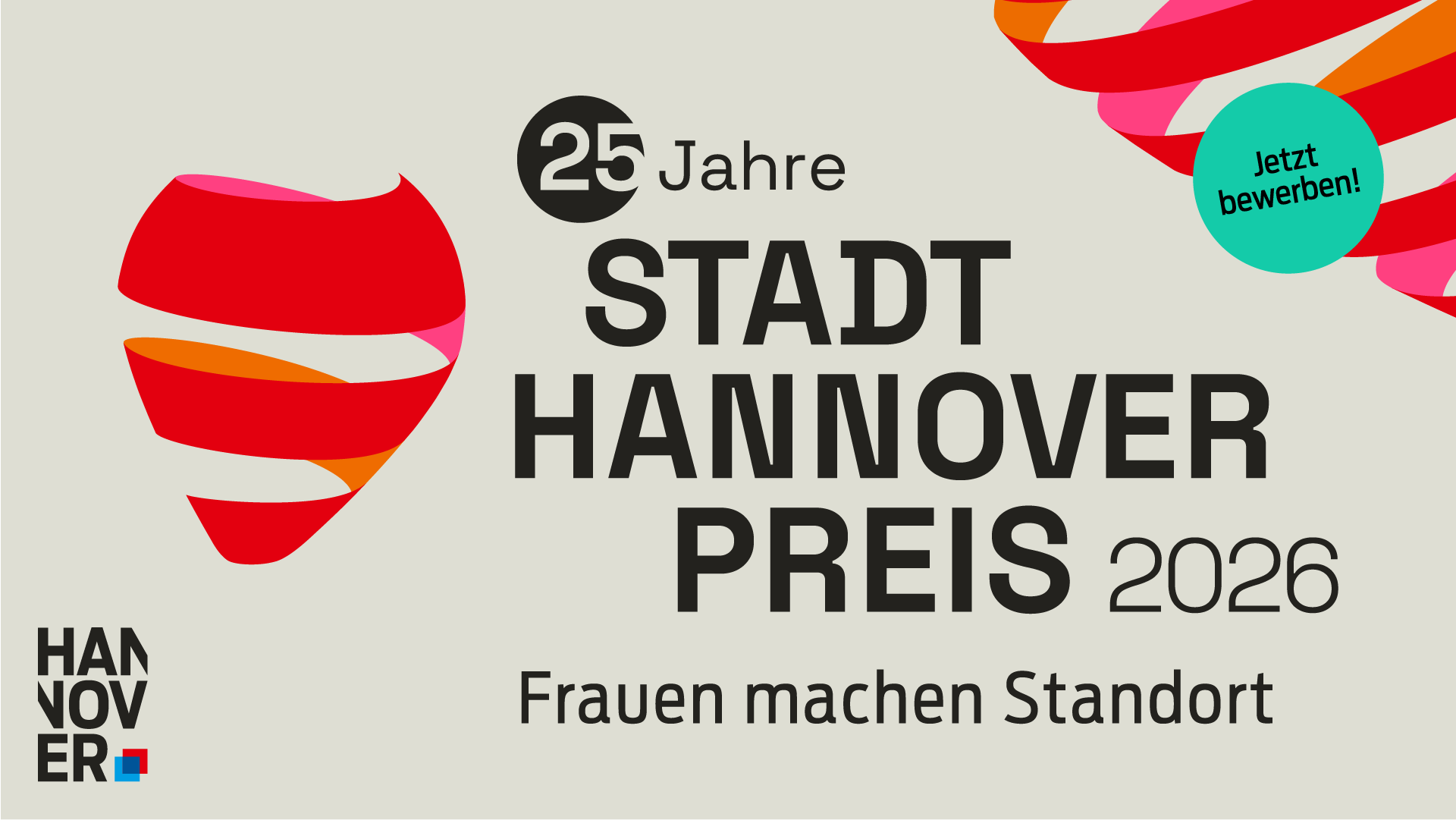Logo 25 Jahre Stadt Hannover Preis 2026 – Frauen machen Standort