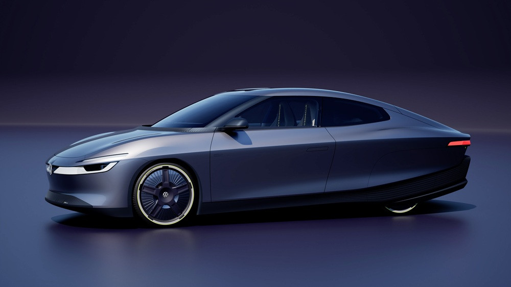 VW Konzeptauto Seitenansicht – futuristisches Volkswagen Konzeptfahrzeug