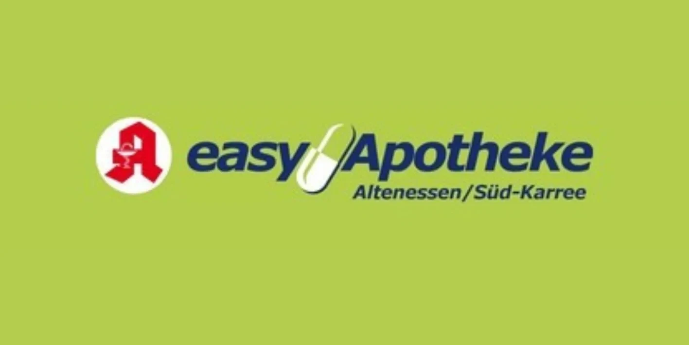 Logo der easyApotheke Altenessen/Süd als Partnerapotheke auf grünem Hintergrund