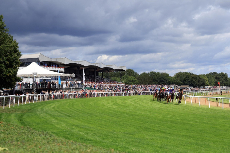Audi Ascot Renntag 2024 beim Hannoverschen Rennverein – Pferderennen und Zuschauer Audi Ascot Renntag beim Hannoverschen Rennverein mit Pferderennen und vielen Zuschauern auf der Tribüne