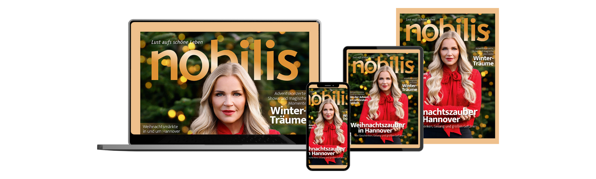 nobilis Magazin Banner 2025 – Weihnachtszauber in Hannover auf verschiedenen Geräten